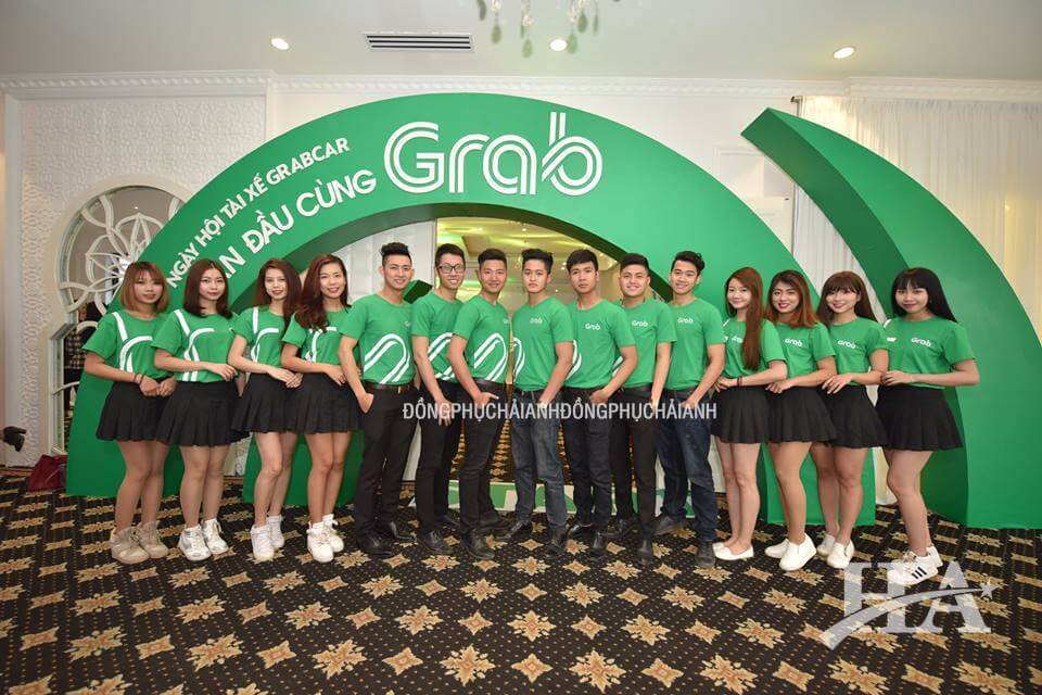 Mẫu áo phông Pg đồng phục quảng cáo sự kiện công ty oppo màu xanh
