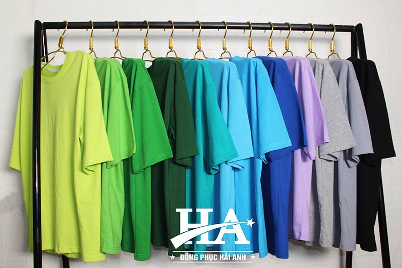 Bảng màu vải áo thun đồng phục lớp chất liệu cotton 