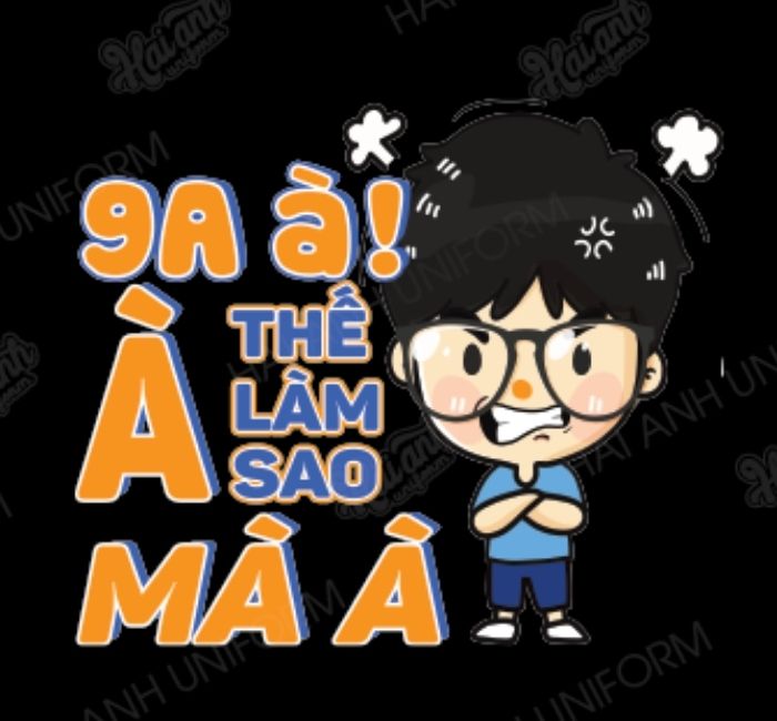 Logo đồng phục lớp đẹp 9A mang slogan vui nhộn