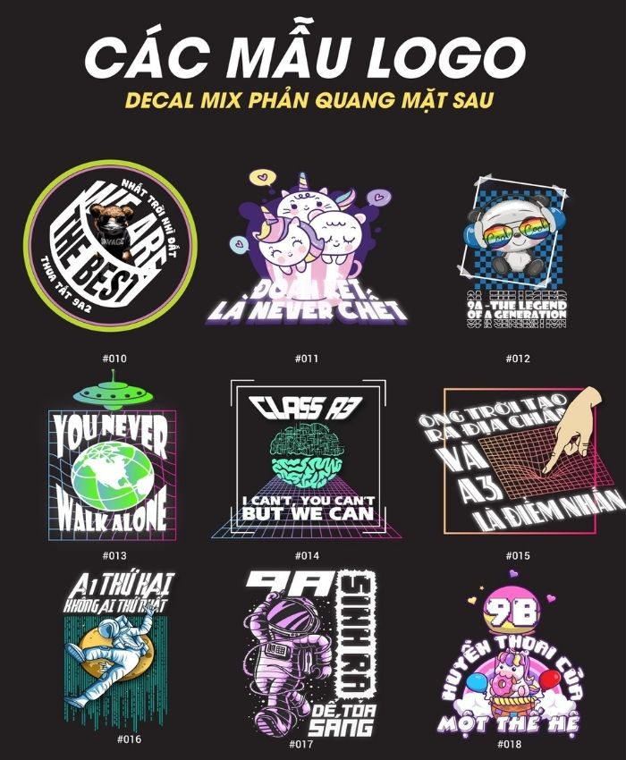 Các mẫu logo đồng phục lớp đẹp với nhiều slogan hài hước