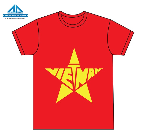 Áo cờ đỏ sao vàng cách điệu mang đến một mẫu áo mới, chất lượng.