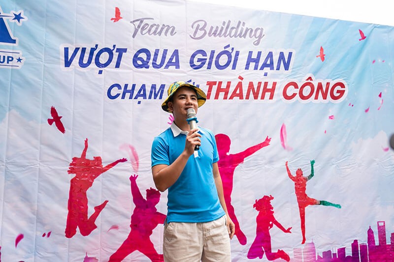 Tổng giám đốc Nguyễn Ngọc Cường chia sẻ thêm trước khi buổi team building diễn ra
