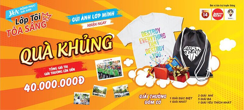 Banner trong cuộc thi " Lớp Tôi Tỏa Sáng" năm nay có sự đầu tư hơn so với các năm trước về cả hình thức và chất lượng.