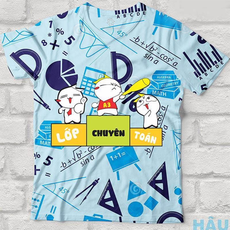 Áo lớp chuyên Toán với slogan “Lớp chuyên Toán”