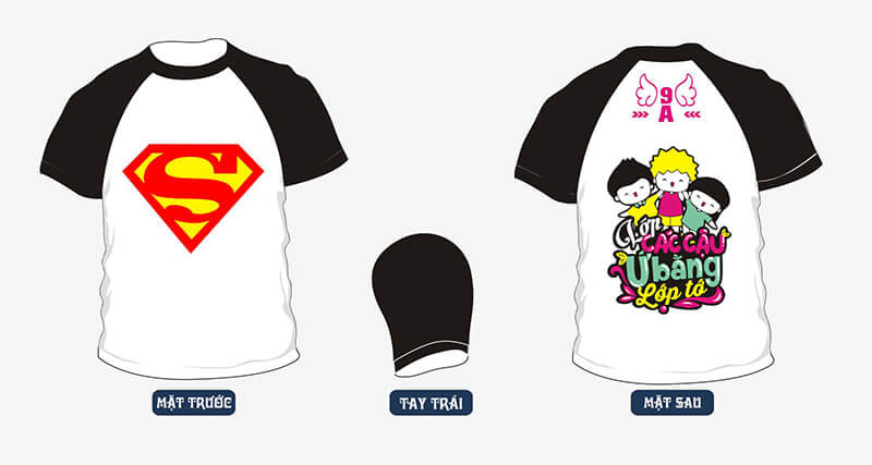 Hình in áo lớp siêu nhân superman