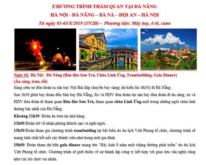 Du lịch hè Đà Nẵng 2019
