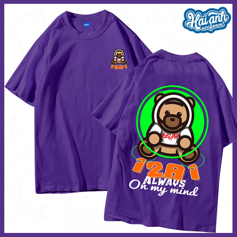 Slogan tiếng Anh áo lớp "12A1 always on my mind"