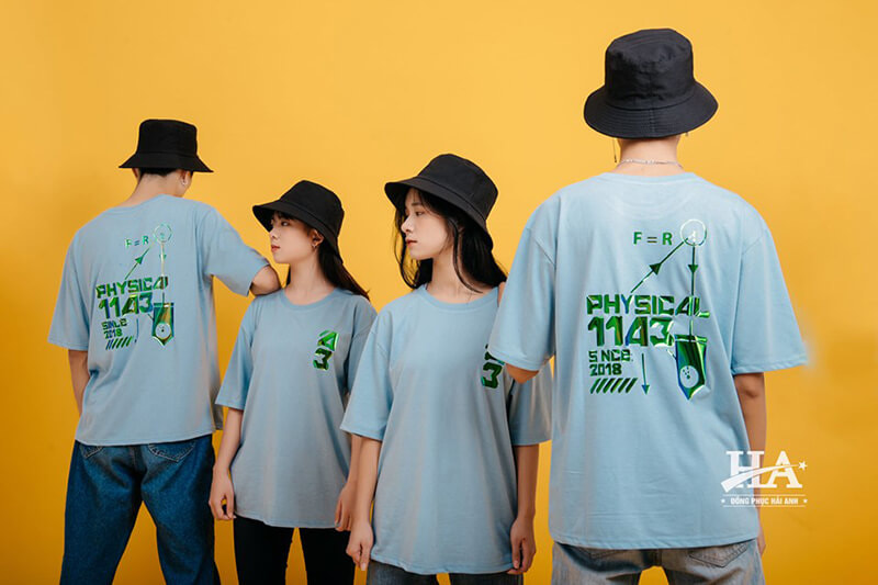 Mẫu áo lớp Hologram màu xanh Avatar 11A3