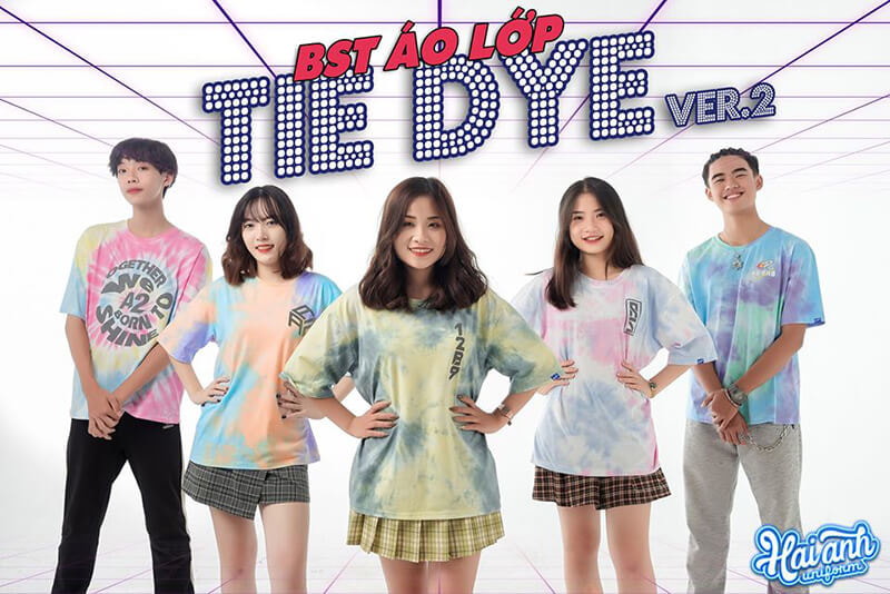 Mẫu áo lớp đẹp 2020 Tie dye