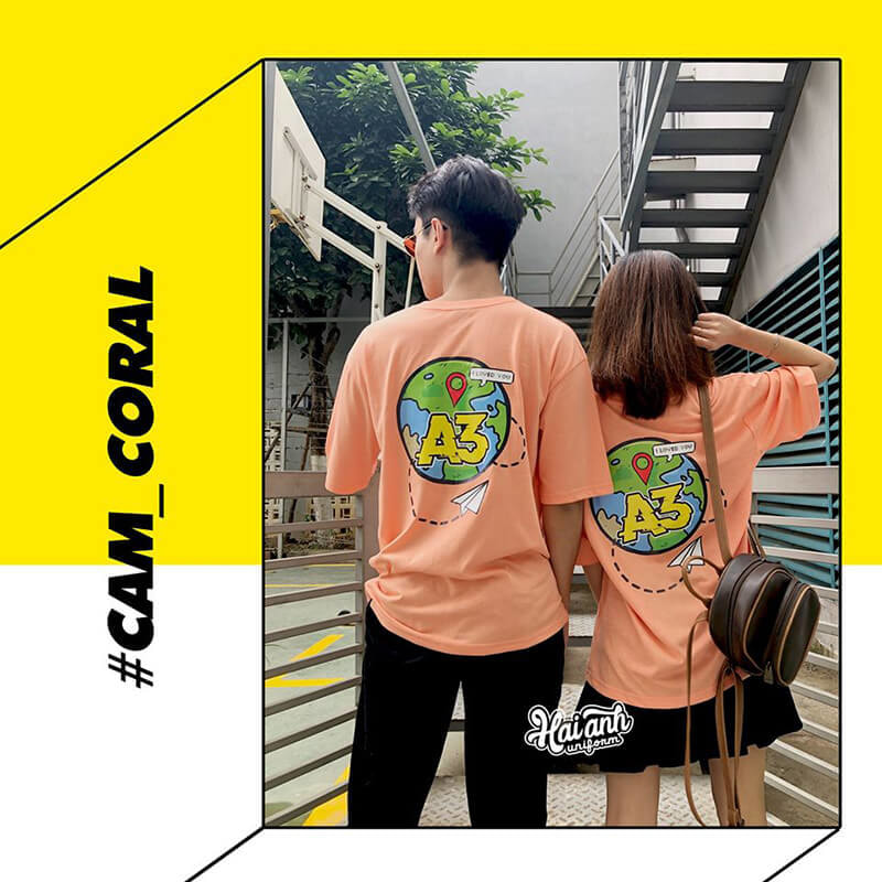 Màu áo lớp hot nhất hiện nay CAM CORAL