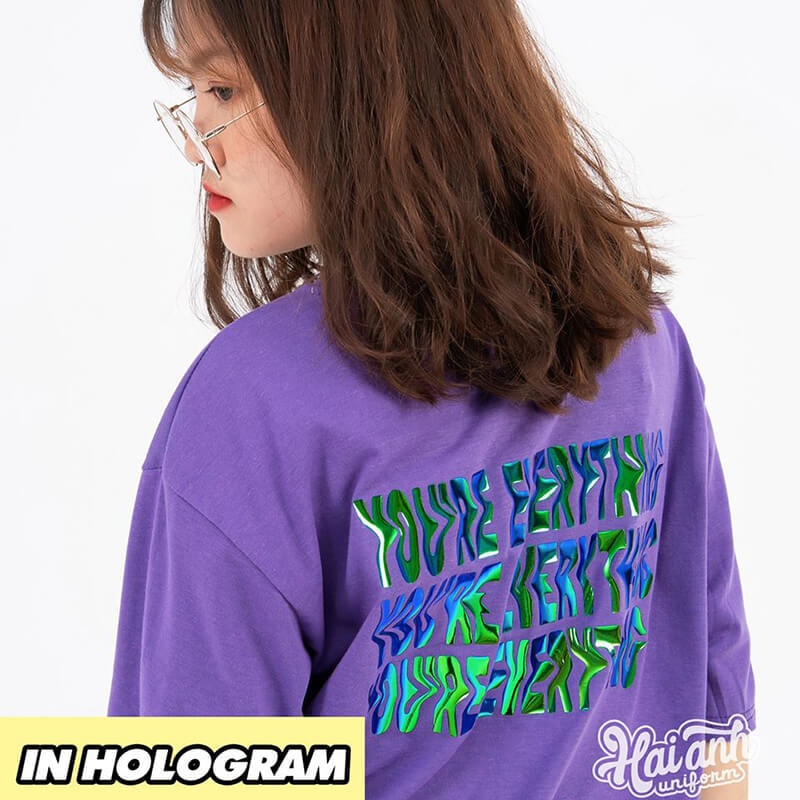 Áo lớp màu tím Violet in Hologram