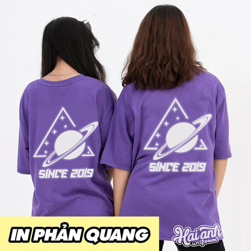 Áo lớp màu tím Violet in phản quang
