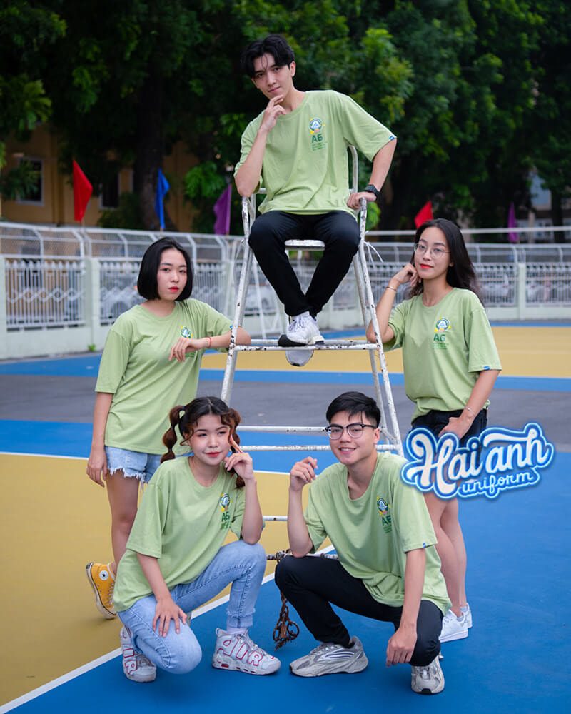 Mẫu áo lớp màu xanh Hulk A6