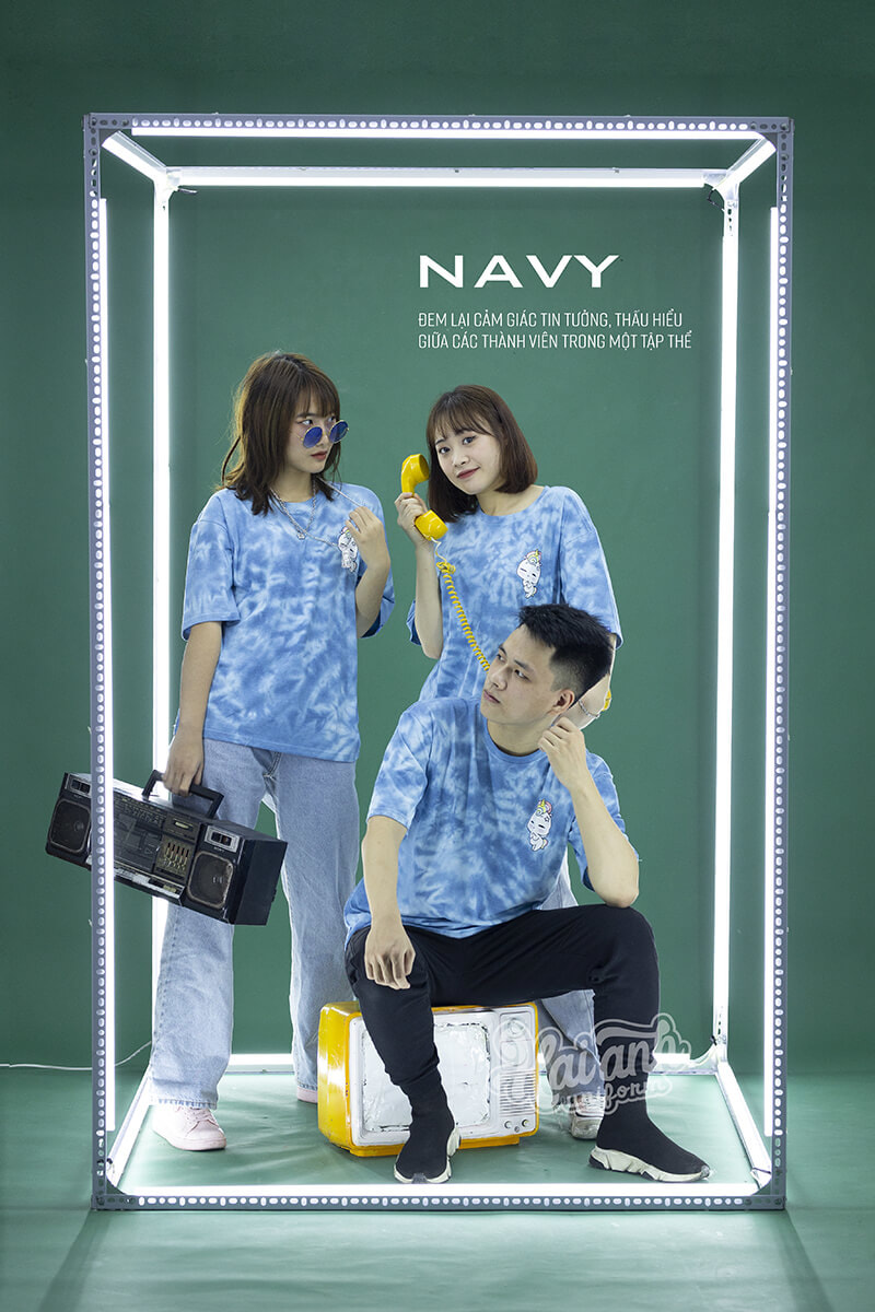 Mẫu áo lớp Patchy Navy