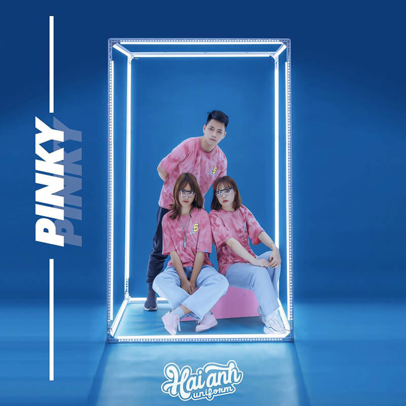 Mẫu áo lớp Patchy giá rẻ hồng Pinky