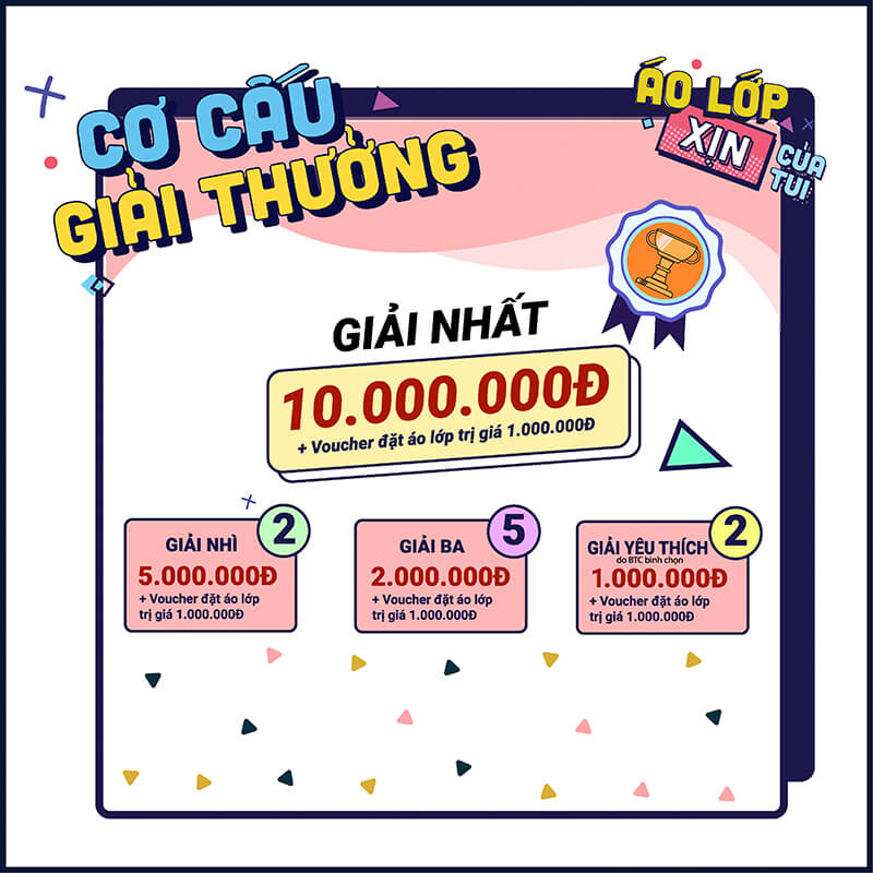 Tổng giá trị giải thưởng lên tới hơn 60 triệu đồng