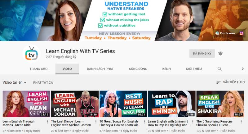 Kênh youtube học tiếng anh có phụ đề hay, hấp dẫn nhất