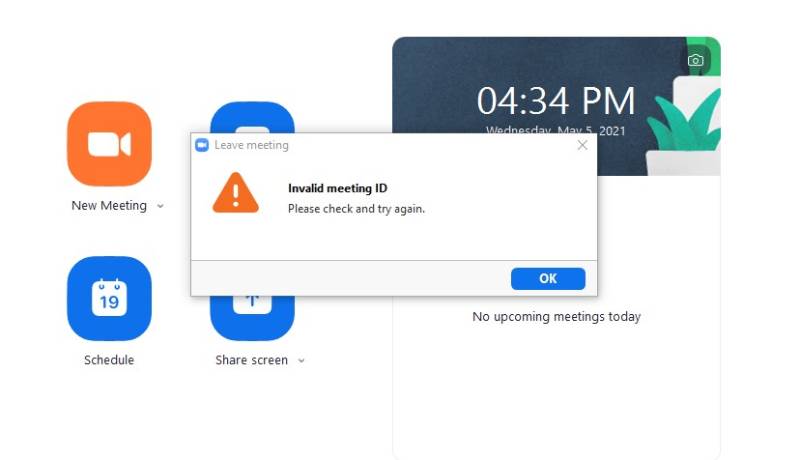 Khắc phục lỗi This Meeting Id Is Not Valid nhanh chóng đơn giản