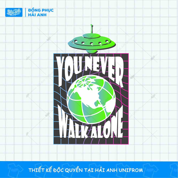 Mẫu hình in typographic You Never Walk Alone độc nhất, sáng tạo