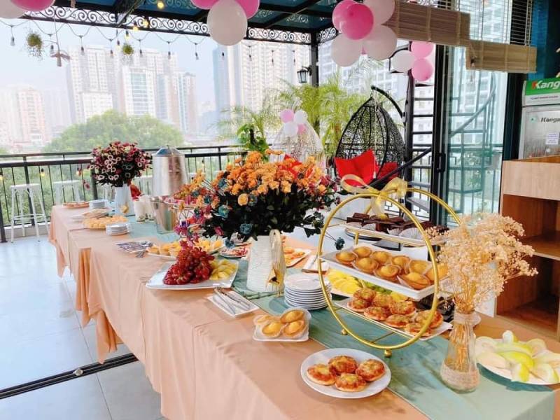 Bữa tiệc ngọt được chuẩn bị công phu và chu đáo từ phái mạnh Hải Anh