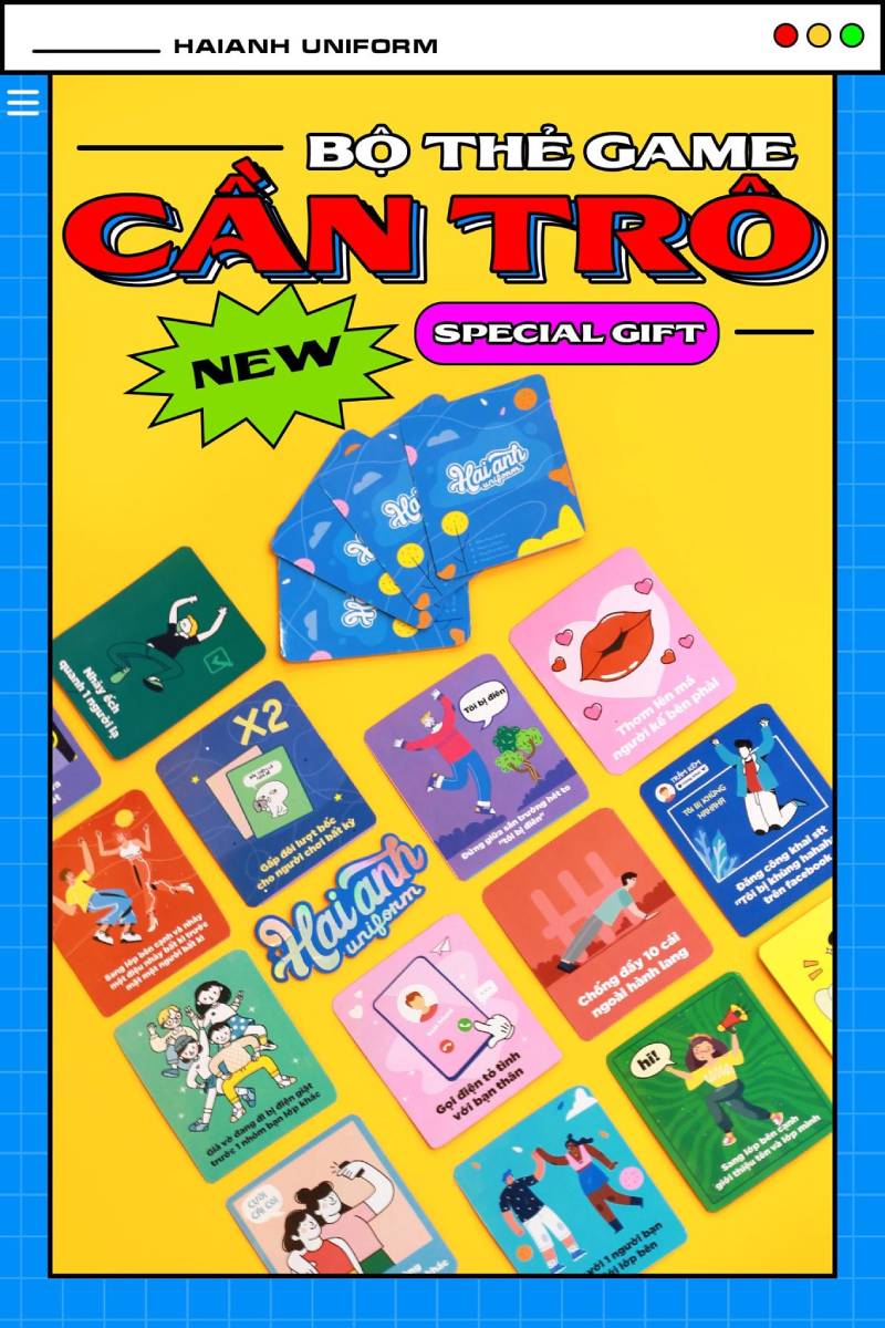 Tháng 10 này, Hải Anh cho ra mắt bộ quà tặng thẻ Game "Cần Trô" cực hấp dẫn khi đặt áo lớp trong tháng 10