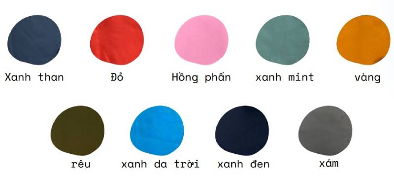 Bảng màu áo lớp Hoodie yolo đa dạng