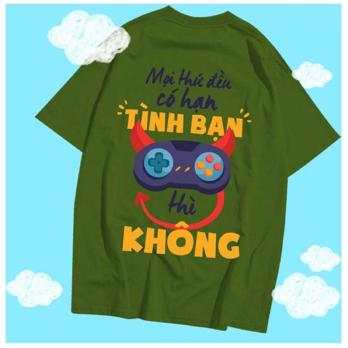 Áo đồng phục form Oversize thiết kế hình in tình bạn ý nghĩa
