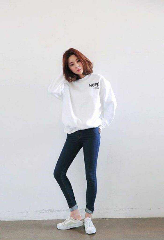 Phối cùng quần Skinny tôn dáng