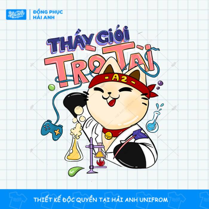 Hình in mèo lầy lội được thiết kế bởi Hải Anh