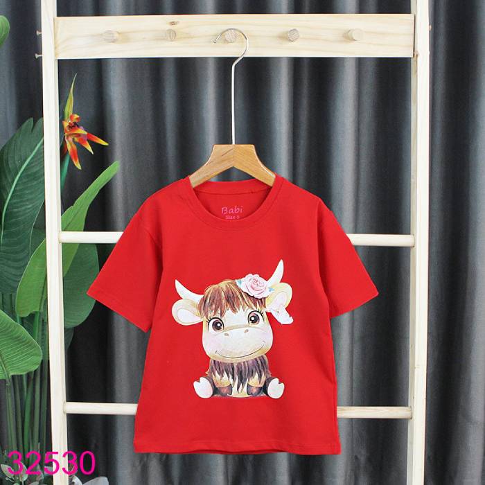 mẫu áo lớp in hình trâu chibi đáng yêu, cute