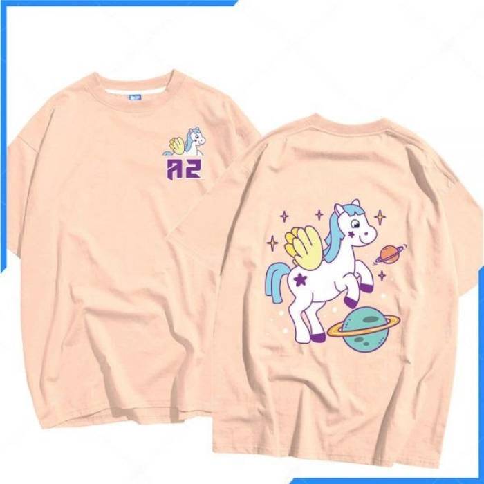Áo lớp Oversize hình ngựa có cánh dễ thương