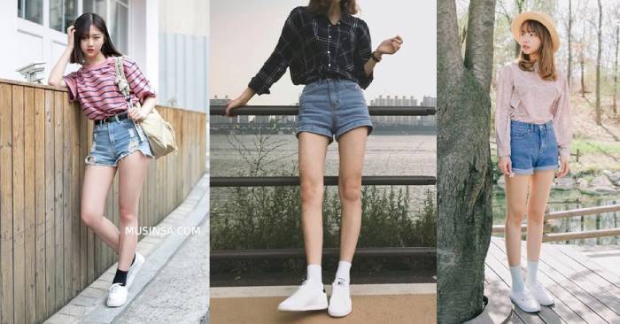 Phối quần short nữ, áo phông đẹp chơi Tết
