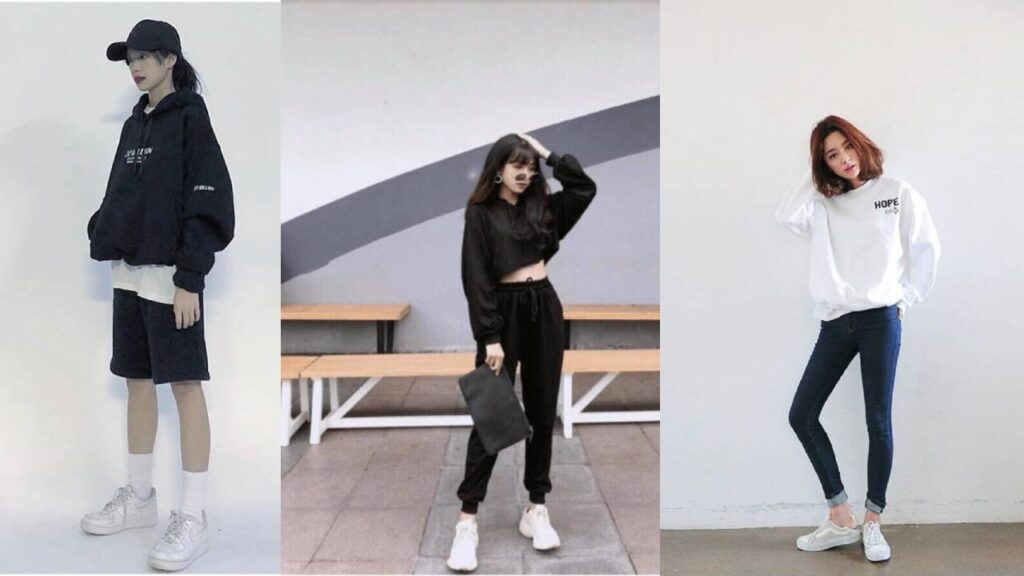 Áo lớp hoodie mặc với quần gì