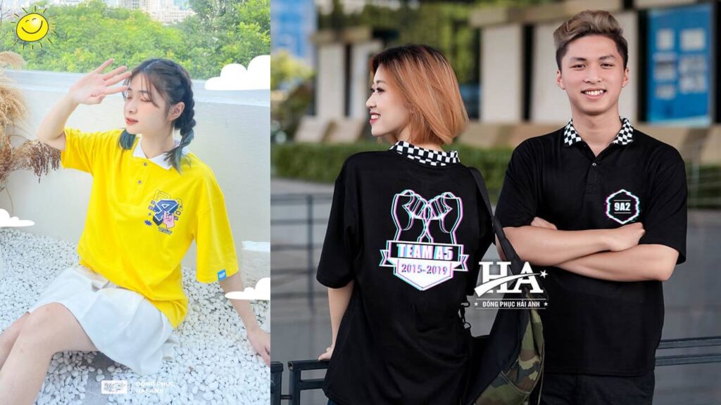 Mẫu áo lớp có cổ đẹp
