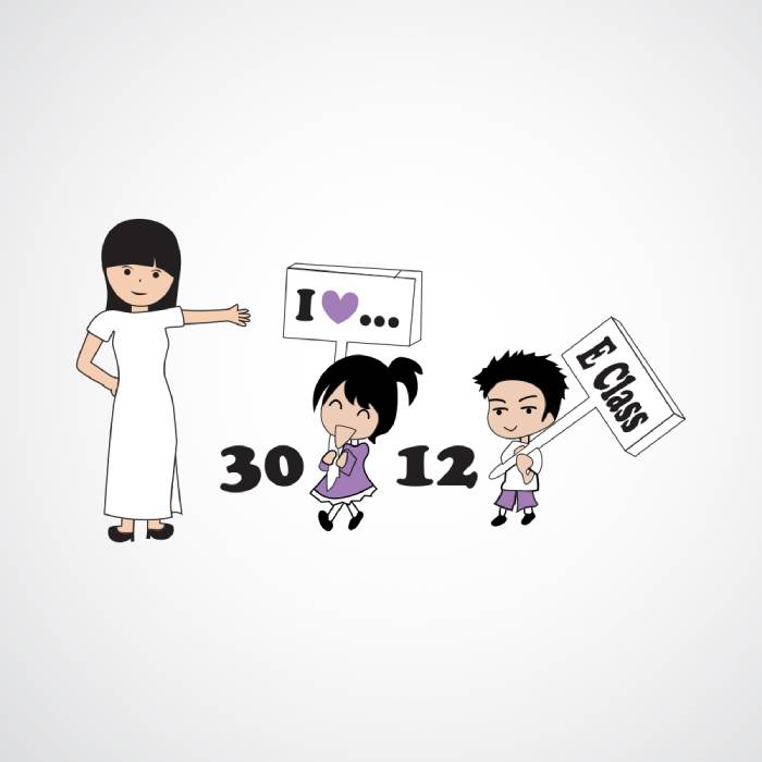 Logo áo lớp dễ thương hình thầy cô