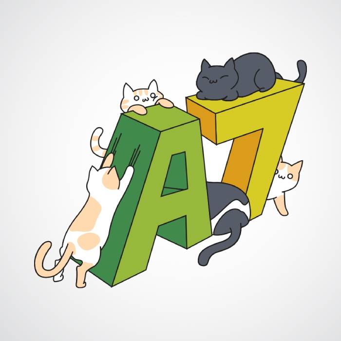 Logo tên lớp phối mèo con đáng yêu