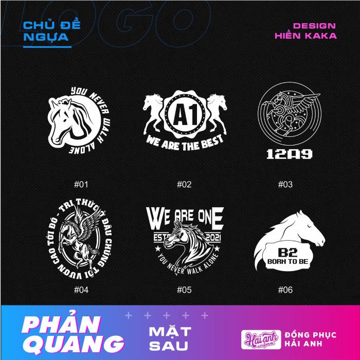Logo phản quang in áo đồng phục lớp