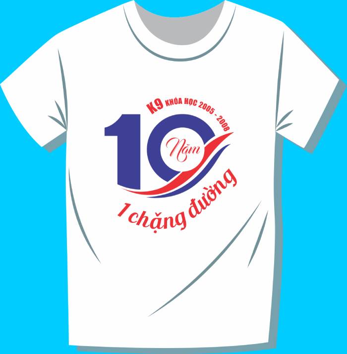 Hình in áo họp lớp 10 năm thiết kế đơn giản