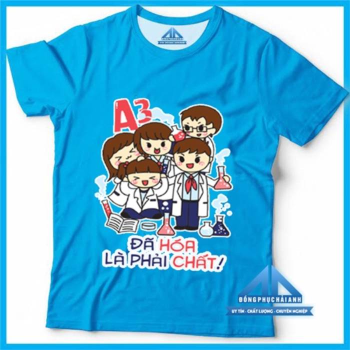 Áo lớp dành cho tập thể giỏi hóa màu xanh dương