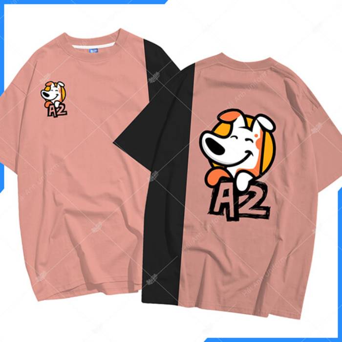 Áo lớp phối màu Color mix đen hồng