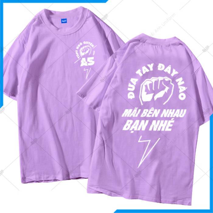 Áo lớp màu tím nhạt form Oversize
