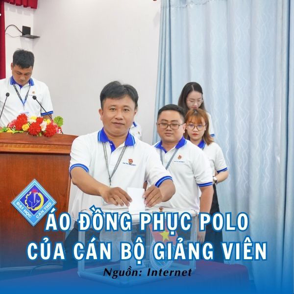 Đội ngũ giảng viên thống nhất sử dụng mẫu áo đồng phục polo trắng - xanh