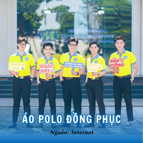 Áo đồng phục polo màu vàng trường Tài chính
