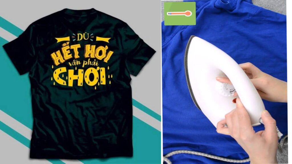 cách dán lại hình in trên áo