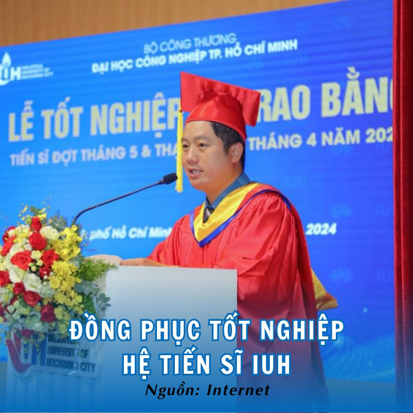 Đồng phục tốt nghiệp hệ Tiến sĩ IUH bắt mắt, trang trọng