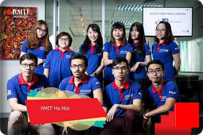 Áo thun polo cổ bẻ trường Rmit màu xanh cổ vịt đặc trưng