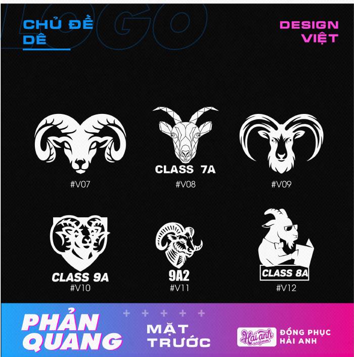 Mẫu hình in phản quang hình con Dê