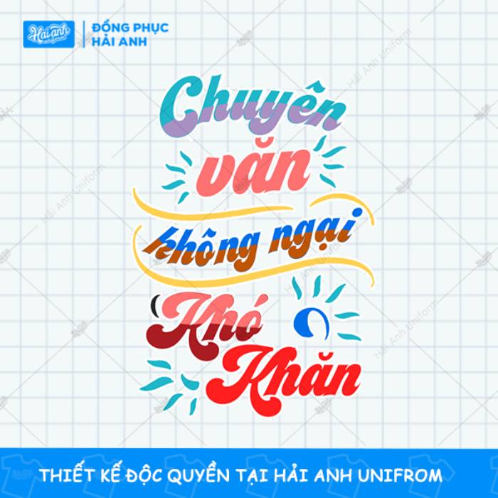 Hình in slogan lớp chuyên văn