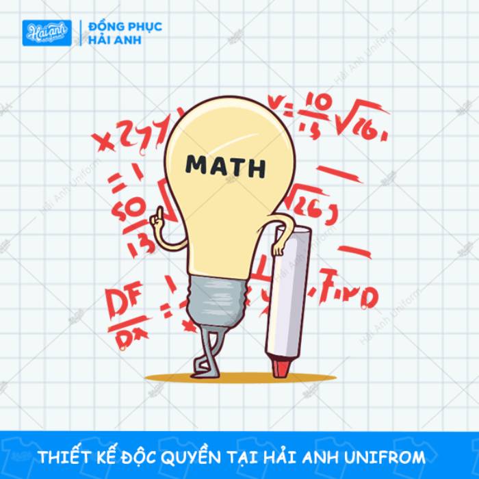 Hình in logo áo lớp mặt sau lớp chuyên Toán