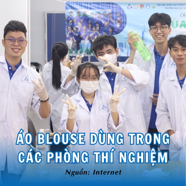 Áo blouse phòng thí nghiệm của sinh viên HCMUT